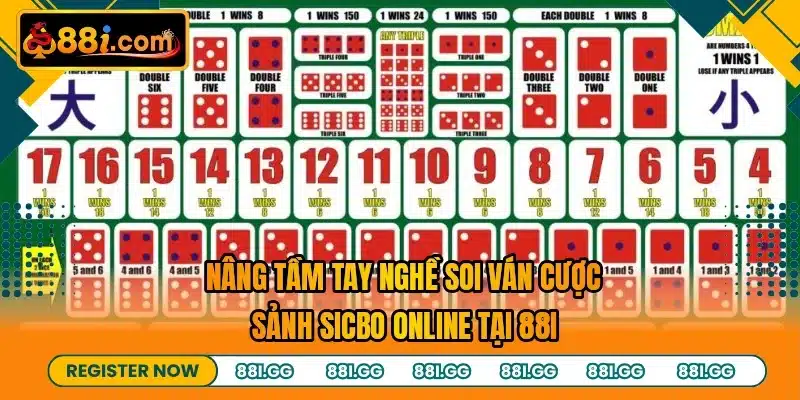 Nâng tầm tay nghề soi ván cược sảnh sicbo online tại 88I
